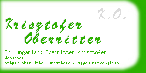krisztofer oberritter business card